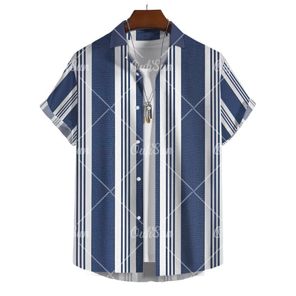 Stripe It Rich - Men's Casual Shirt